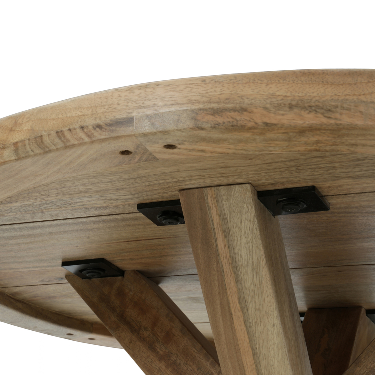 Mangohouten Salontafel Sun Rond 80 cm Houten onderstel