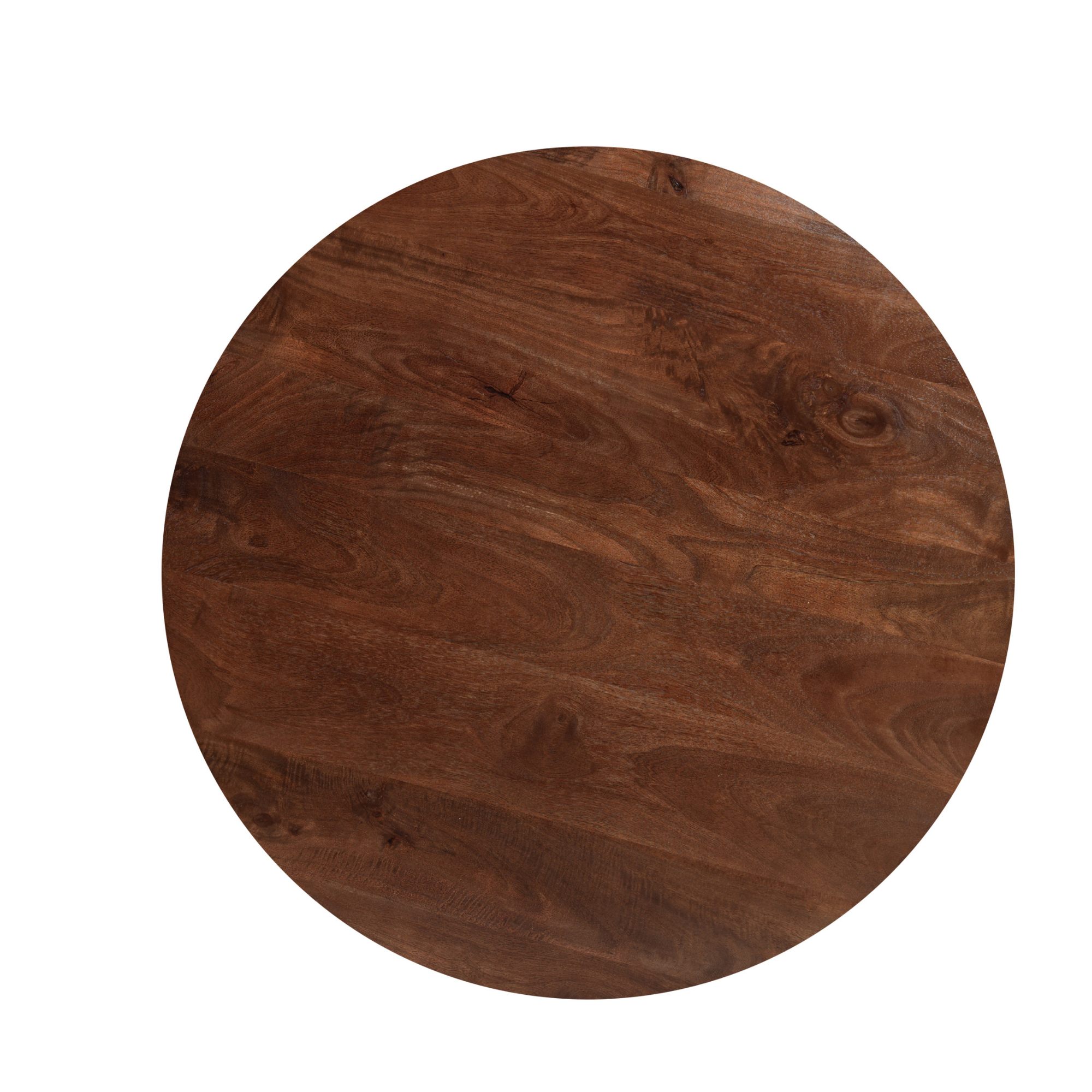 Donkerbruine ronde salontafel