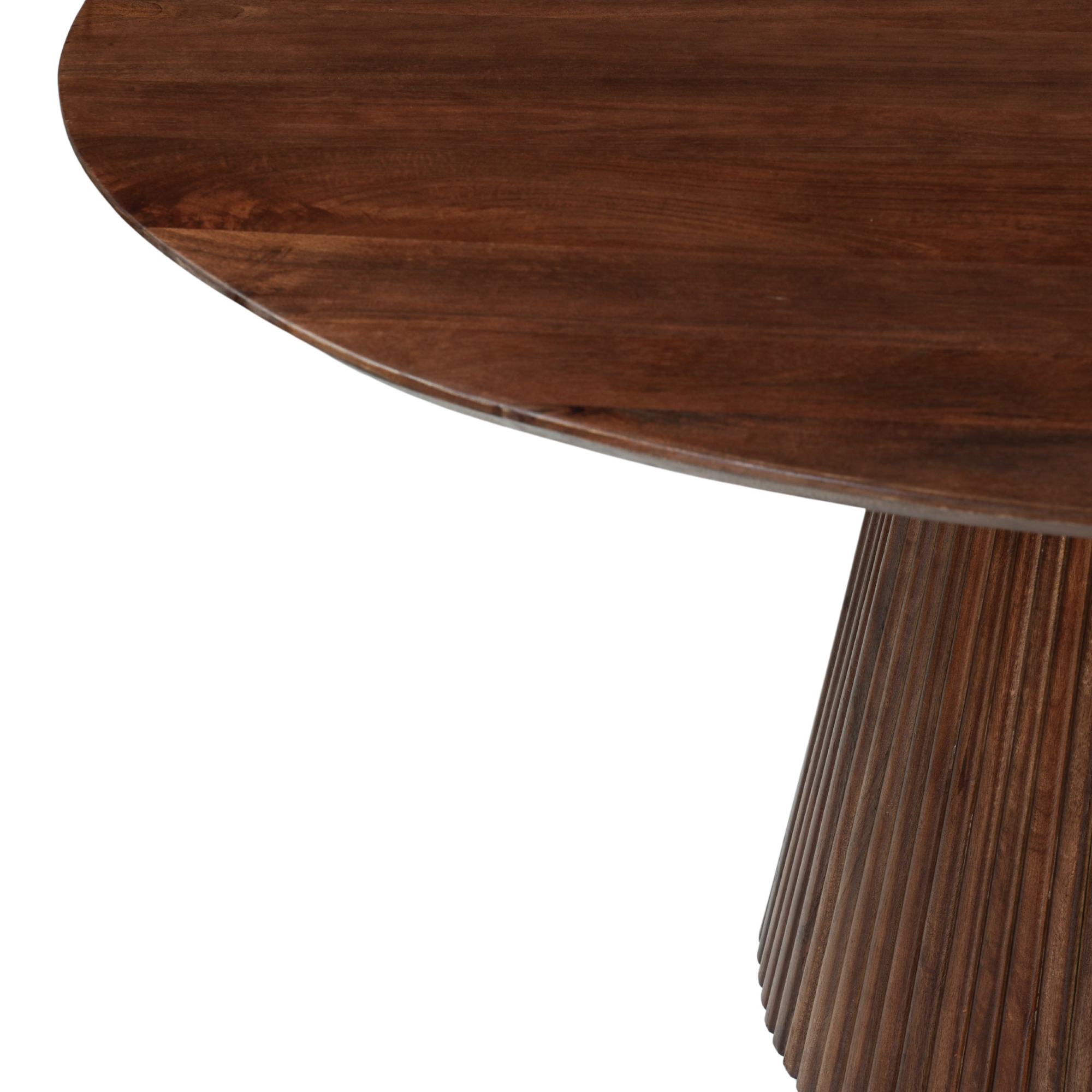 Donkerbruine ronde eettafel