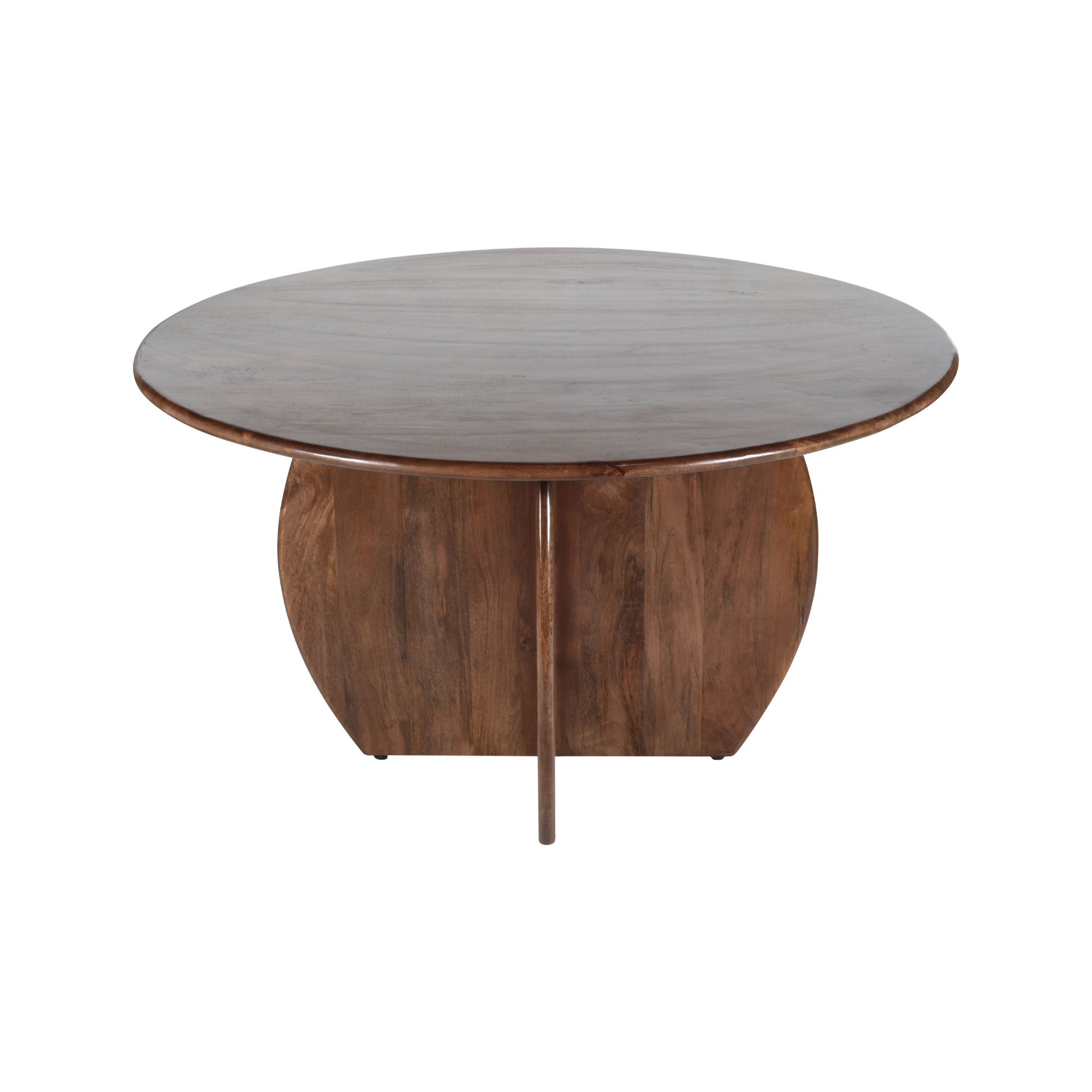 Donkerbruine ronde eettafel