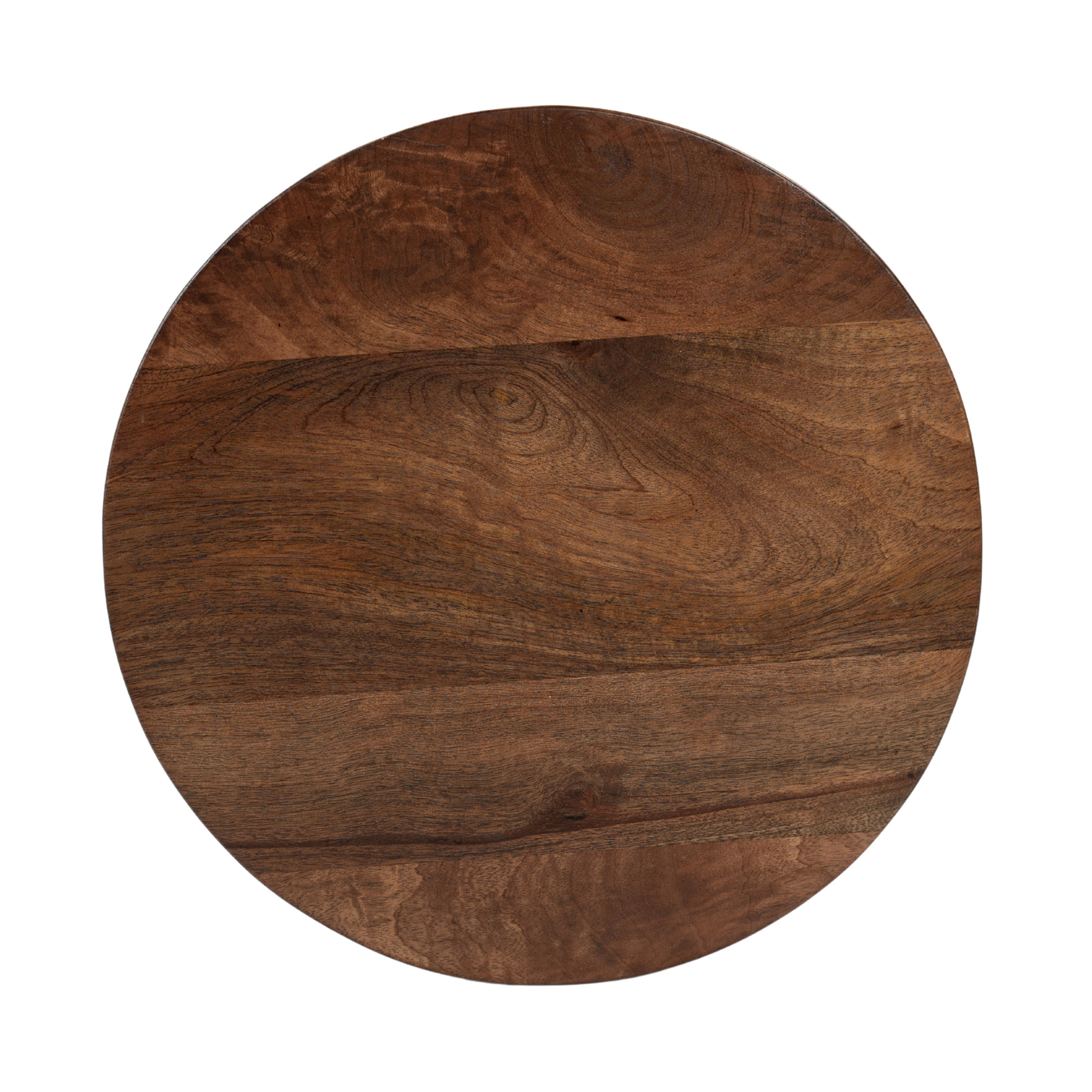 Donkerbruine ronde salontafel