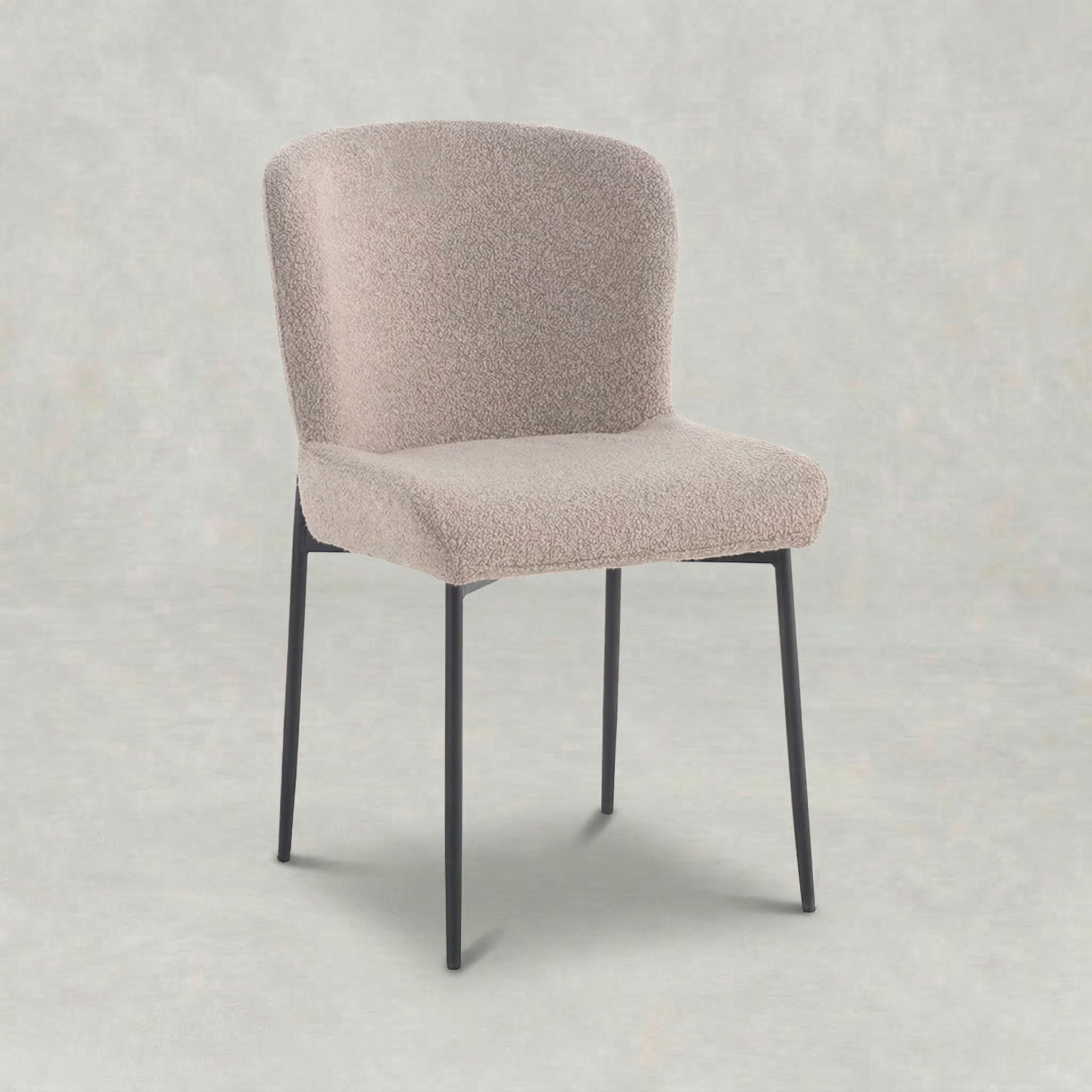 Eetkamerstoel Vaasa Zand met zwart onderstel