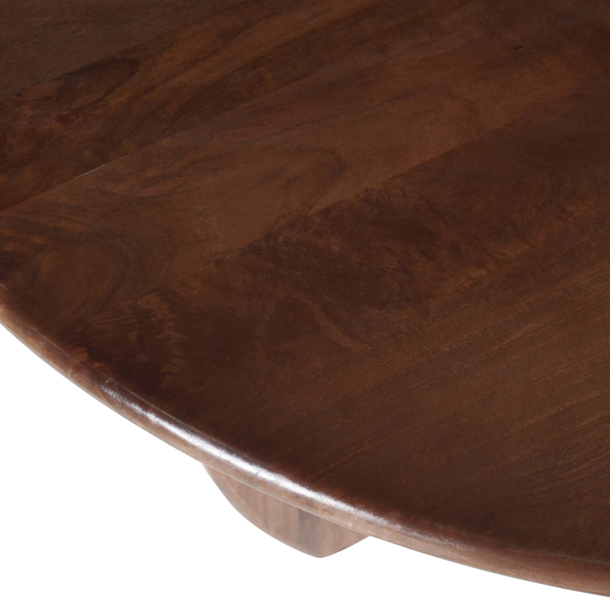 Donkerbruine ronde eettafel