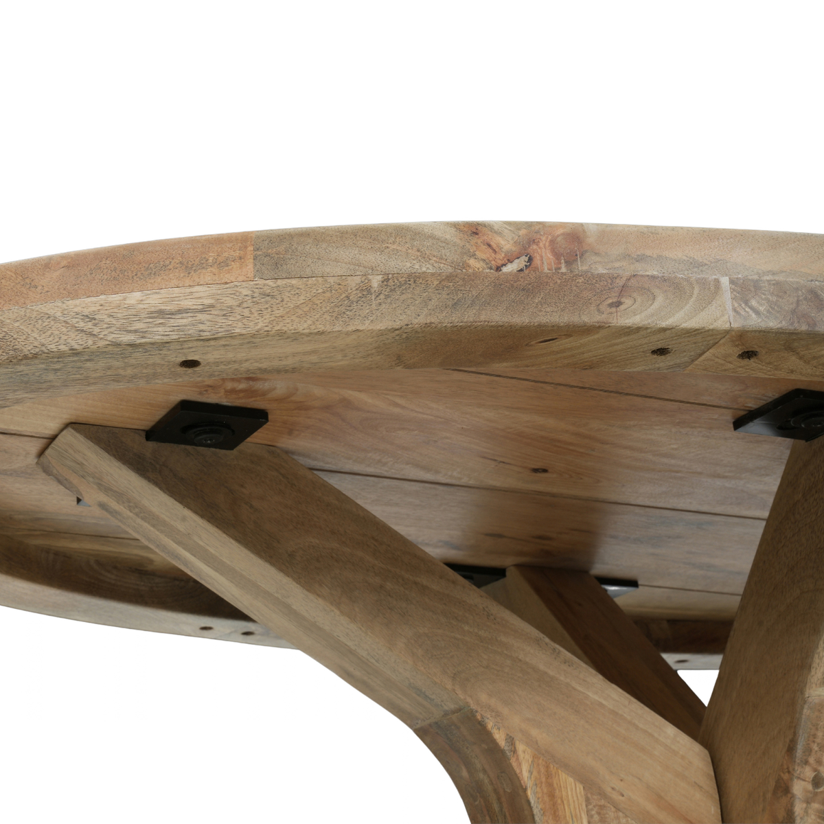 Mangohouten Salontafel Sun Ovaal 110 cm Houten onderstel