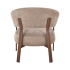 Fauteuil Japandi Kaito Taupe met walnoot onderstel