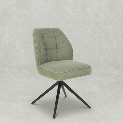 Eetkamerstoel Reykjavík Lichtgroen met zwart onderstel