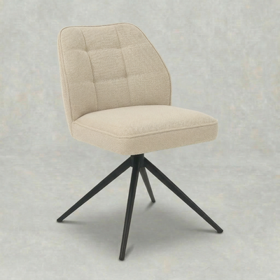 Eetkamerstoel Reykjavík Taupe met zwart onderstel