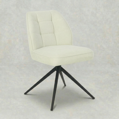 Eetkamerstoel Reykjavík Lichtgrijs met zwart onderstel