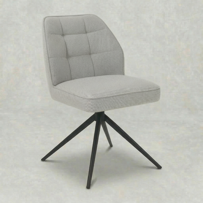 Eetkamerstoel Reykjavík Grijs met zwart onderstel