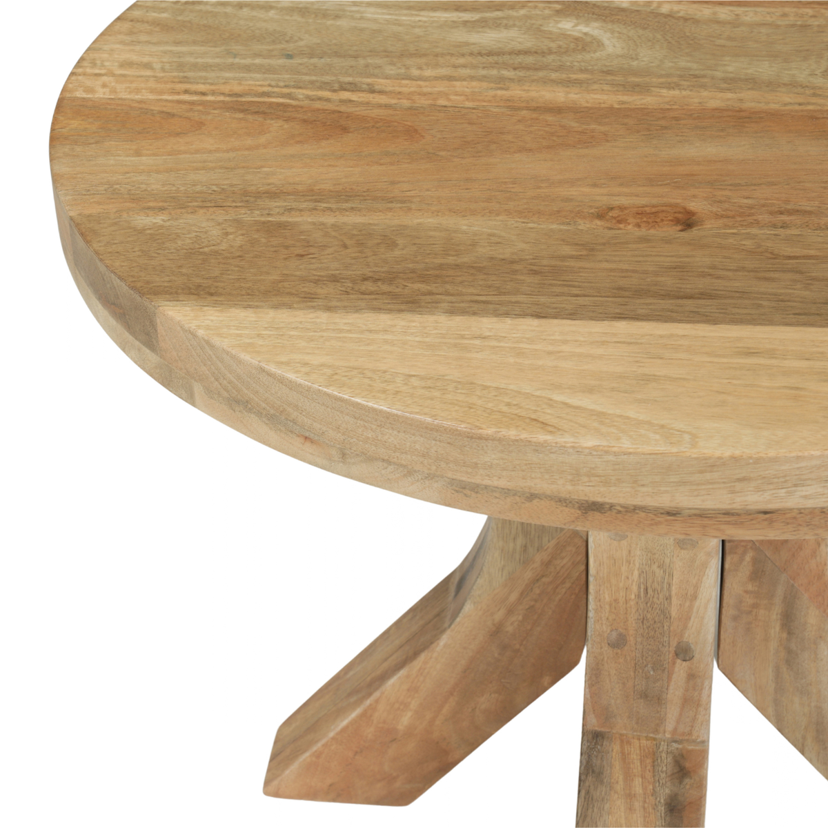Mangohouten Salontafel Sun Rond 60 cm Houten onderstel