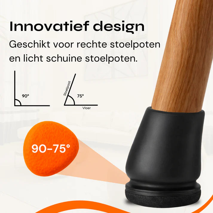 Zwarte stoelpootdop