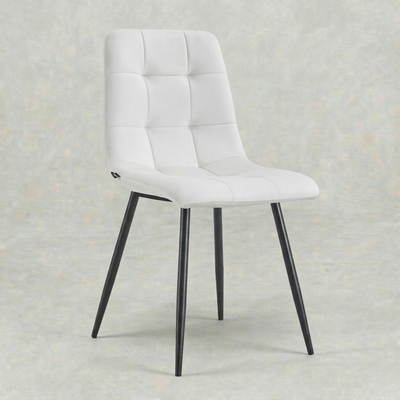 Eetkamerstoel Arendal Beige met zwart onderstel