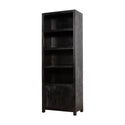 Mangohouten Wandkast Evan 80 cm (4 open vakken, 2 deuren)