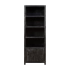 Mangohouten Wandkast Evan 80 cm (4 open vakken, 2 deuren)