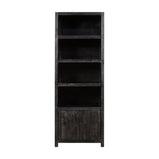 Mangohouten Wandkast Evan 80 cm (4 open vakken, 2 deuren)