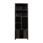 Mangohouten Wandkast Evan 80 cm (5 open vakken, 2 deuren)