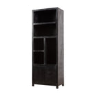 Mangohouten Wandkast Evan 80 cm (5 open vakken, 2 deuren)