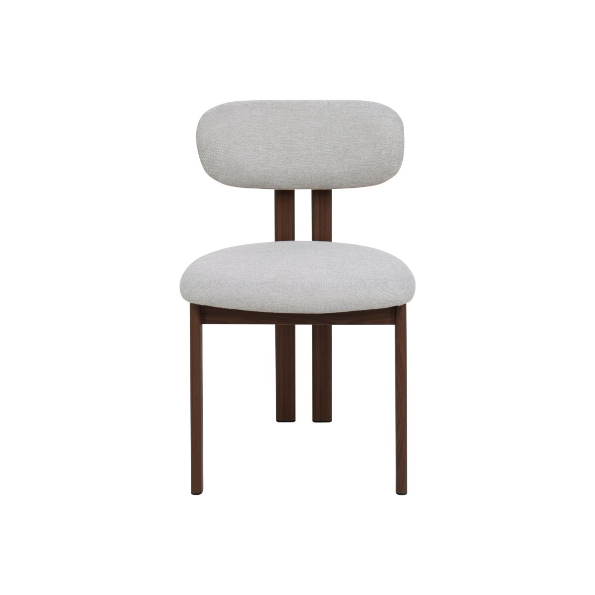 Eetkamerstoel Sabina Beige met walnoot onderstel