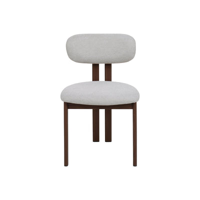 Eetkamerstoel Sabina Beige met walnoot onderstel