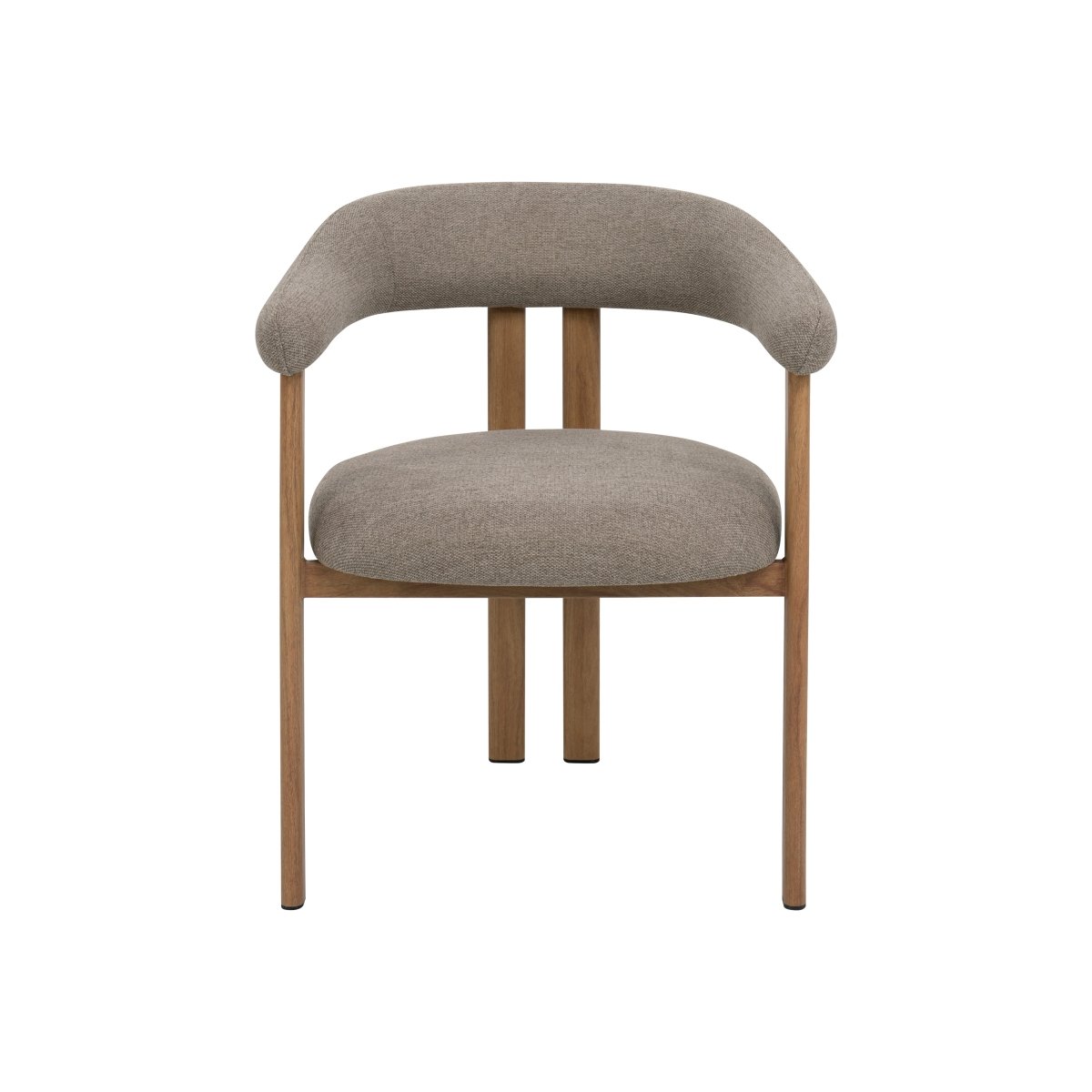 Eetkamerstoel Odense Taupe met eik onderstel
