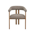 Eetkamerstoel Odense Taupe met eik onderstel