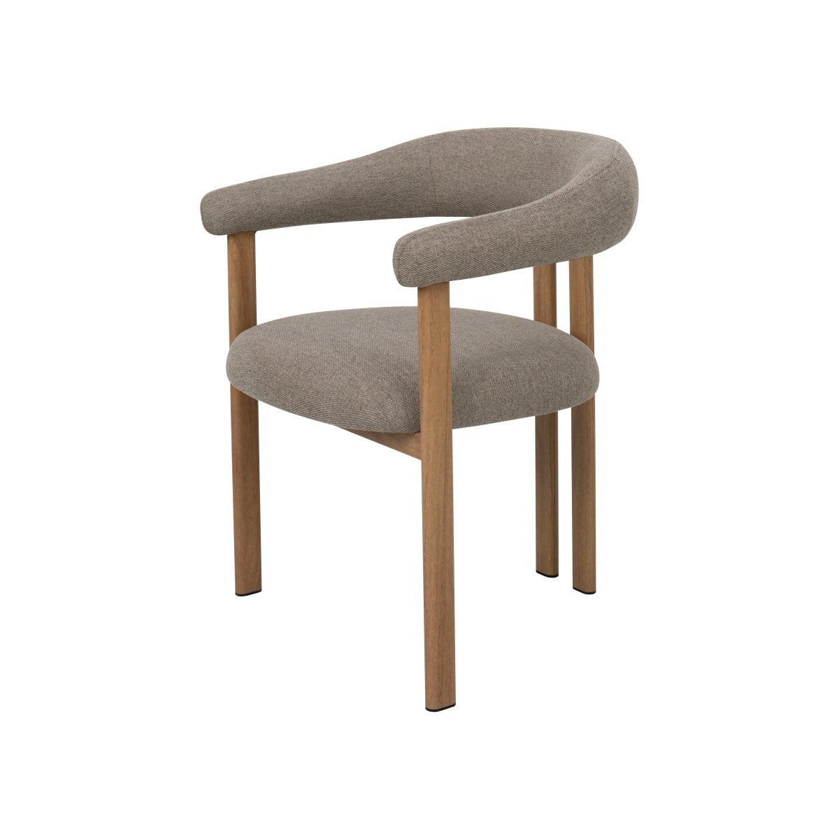 Eetkamerstoel Odense Taupe met eik onderstel