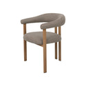 Eetkamerstoel Odense Taupe met eik onderstel
