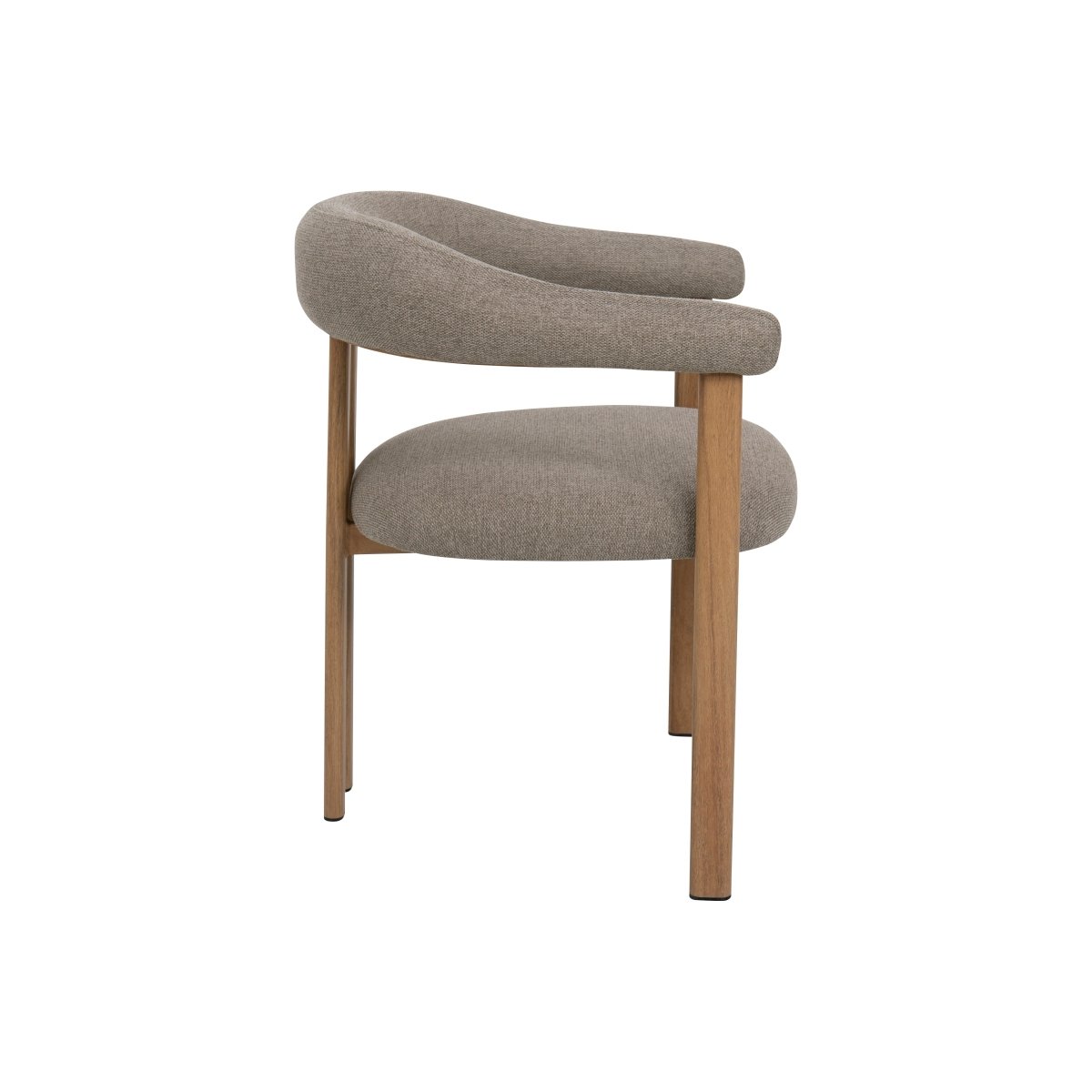 Eetkamerstoel Odense Taupe met eik onderstel