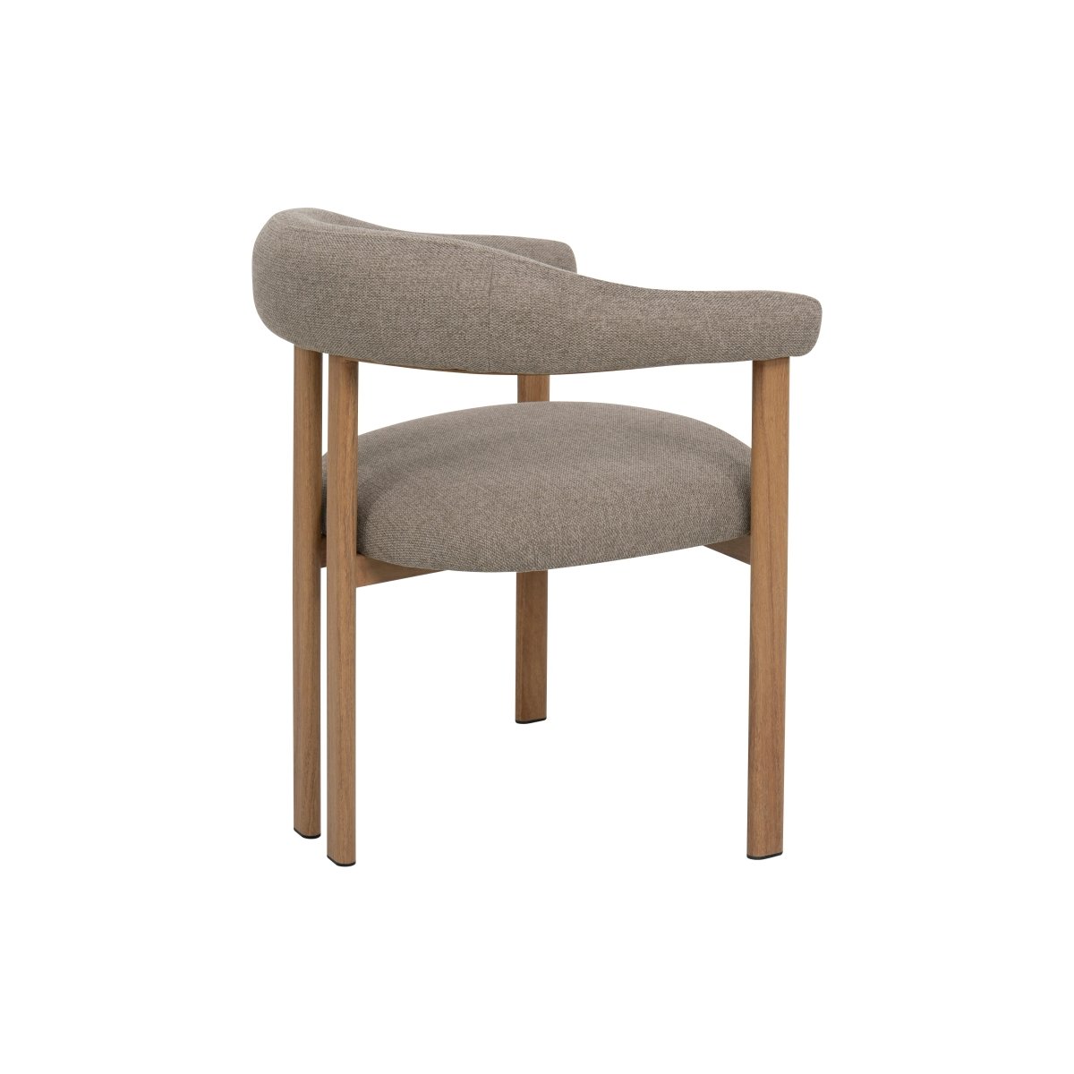 Eetkamerstoel Odense Taupe met eik onderstel