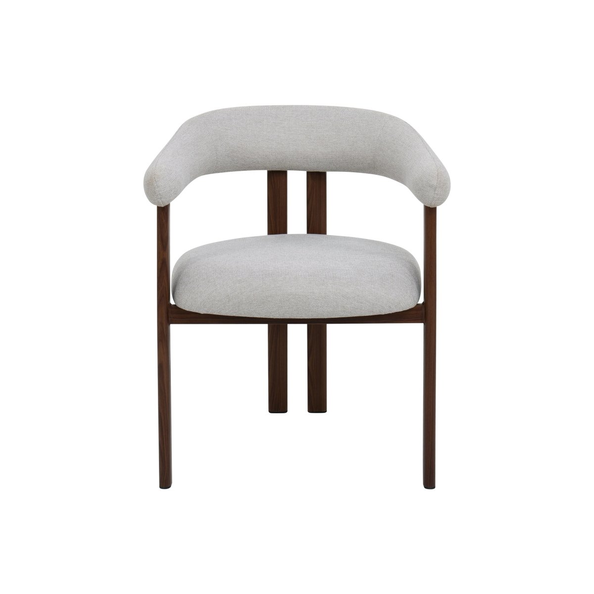 Eetkamerstoel Odense Beige met walnoot onderstel