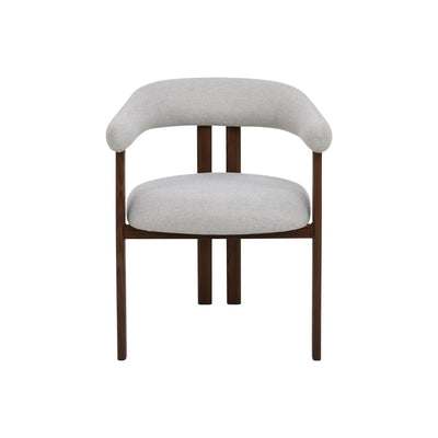 Eetkamerstoel Odense Beige met walnoot onderstel