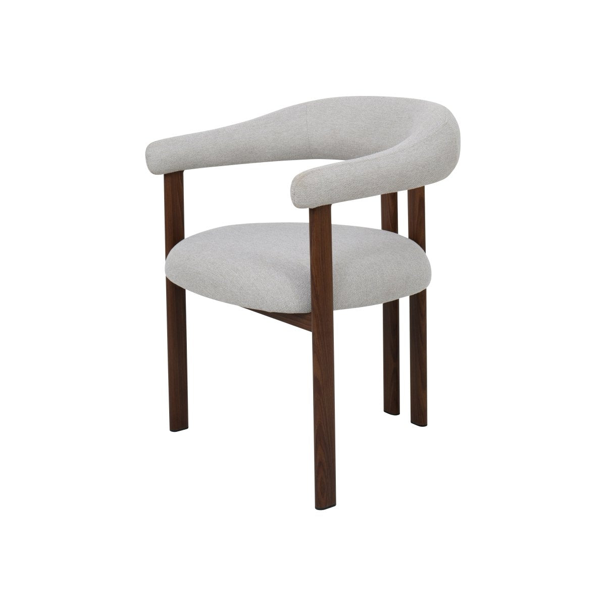 Eetkamerstoel Odense Beige met walnoot onderstel