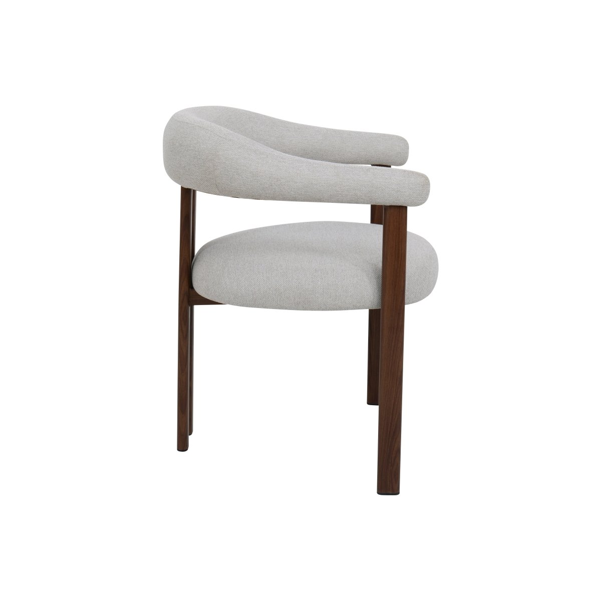 Eetkamerstoel Odense Beige met walnoot onderstel