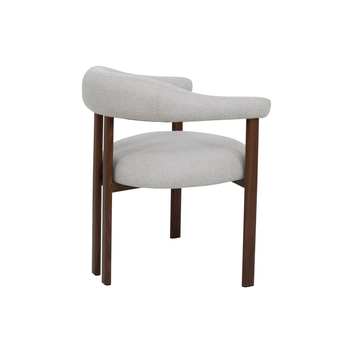 Eetkamerstoel Odense Beige met walnoot onderstel