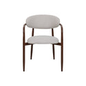 Eetkamerstoel Sude Beige met walnoot onderstel