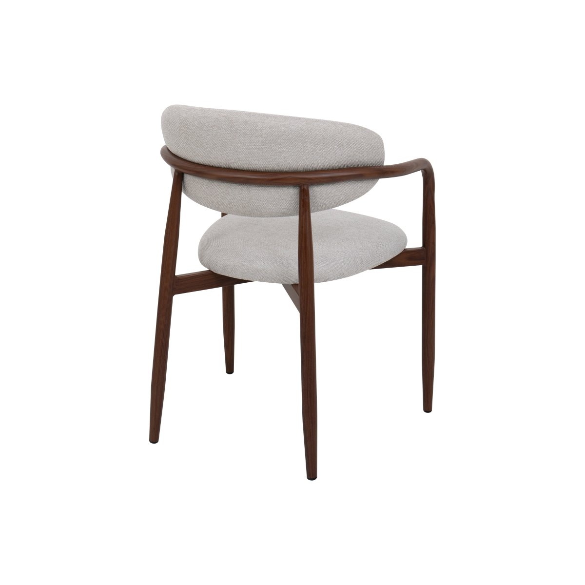 Eetkamerstoel Sude Beige met walnoot onderstel