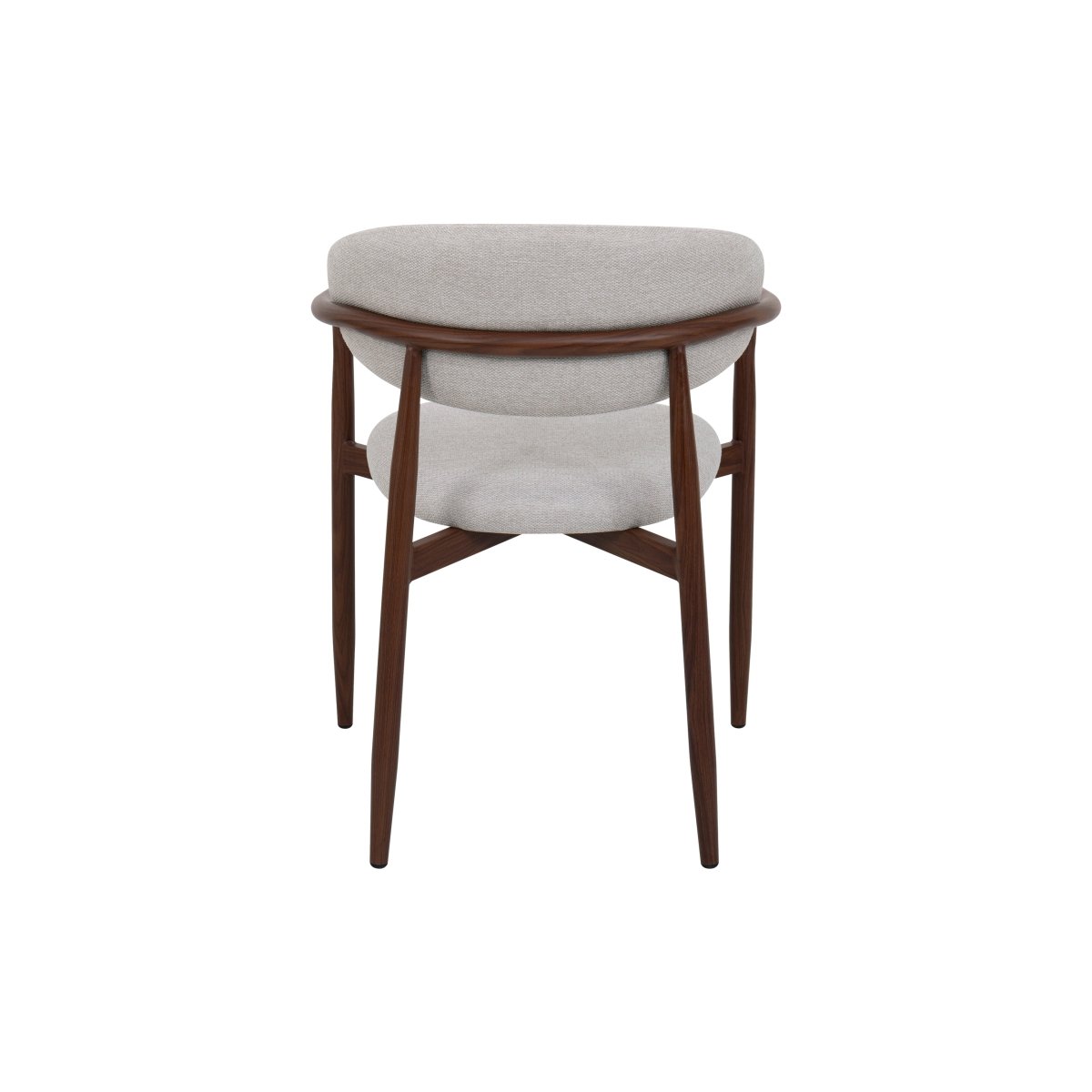 Eetkamerstoel Sude Beige met walnoot onderstel