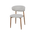 Eetkamerstoel Japandi Sora Beige met eik onderstel