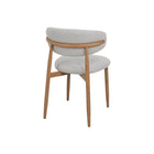 Eetkamerstoel Japandi Sora Beige met eik onderstel