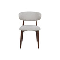 Eetkamerstoel Japandi Sora Beige met walnoot onderstel