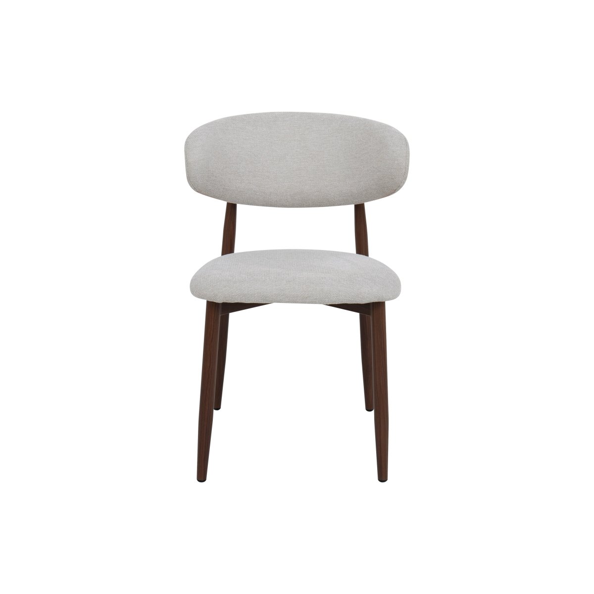 Walnoten eetkamerstoel Japandi beige