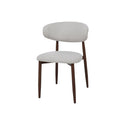 Eetkamerstoel Japandi Sora Beige met walnoot onderstel