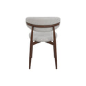 Eetkamerstoel Japandi Sora Beige met walnoot onderstel