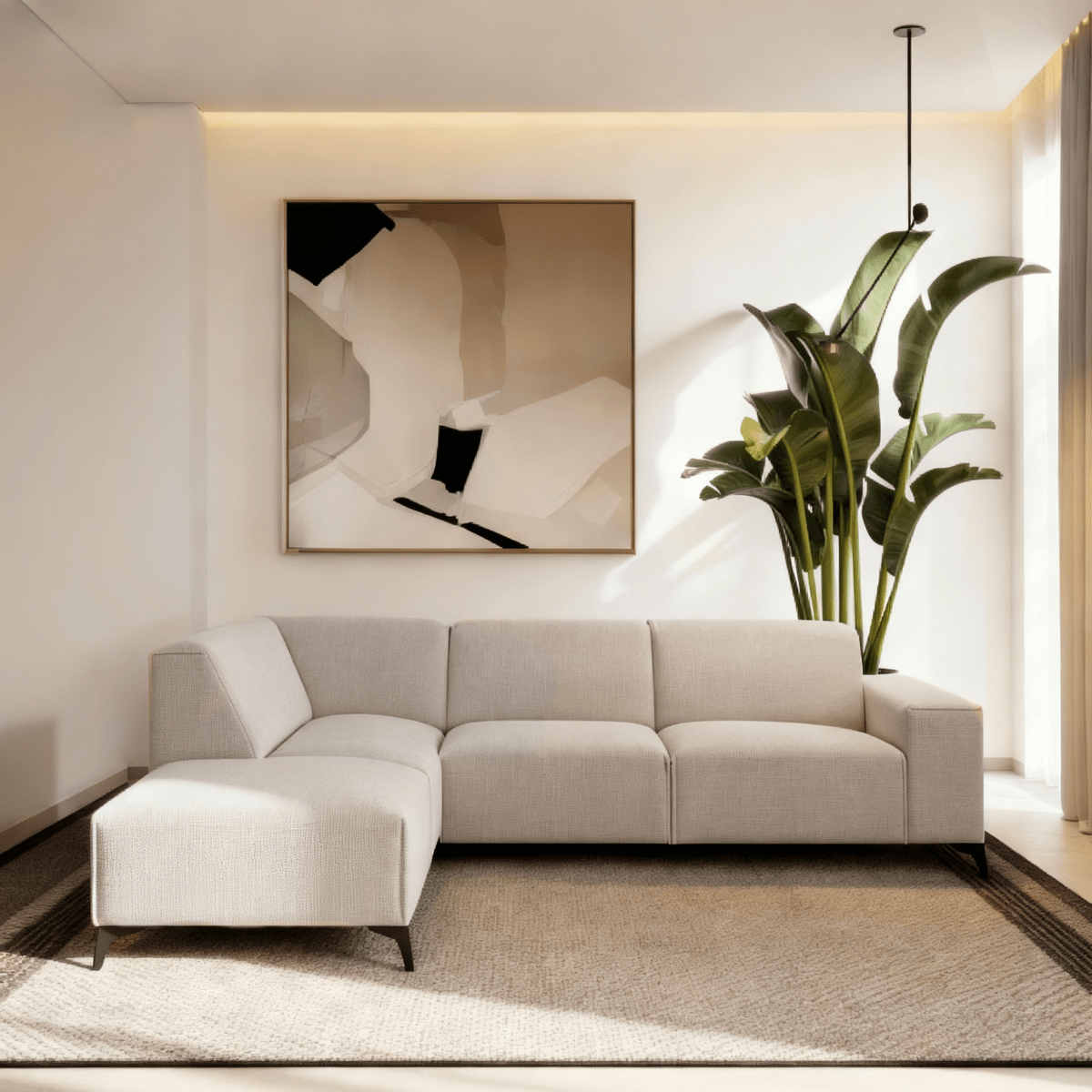 4-zits hoekbank Brooklyn beige