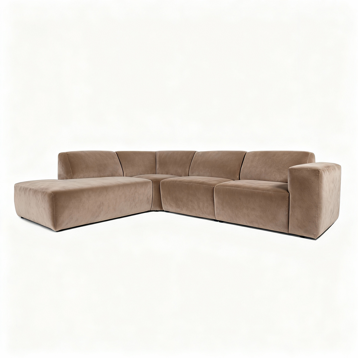 Hoekbank links taupe 