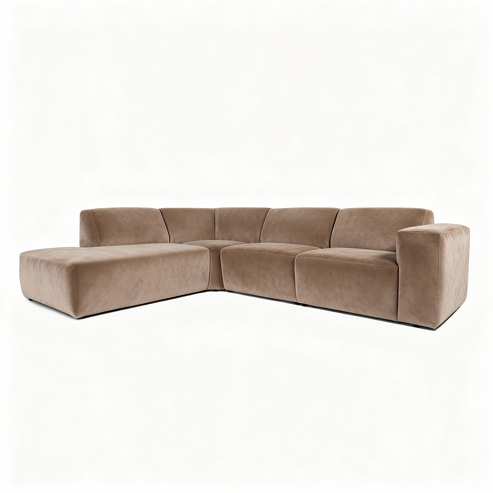 Hoekbank links taupe 