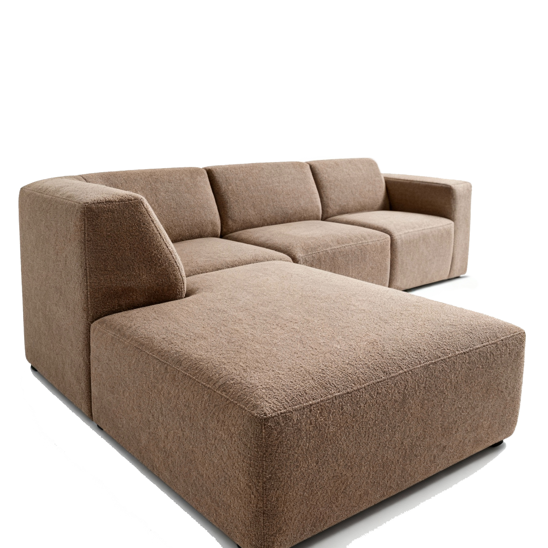 Hoekbank links taupe 