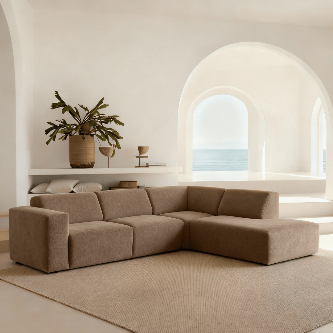 Hoekbank Isabel 4-zits Rechts Taupe