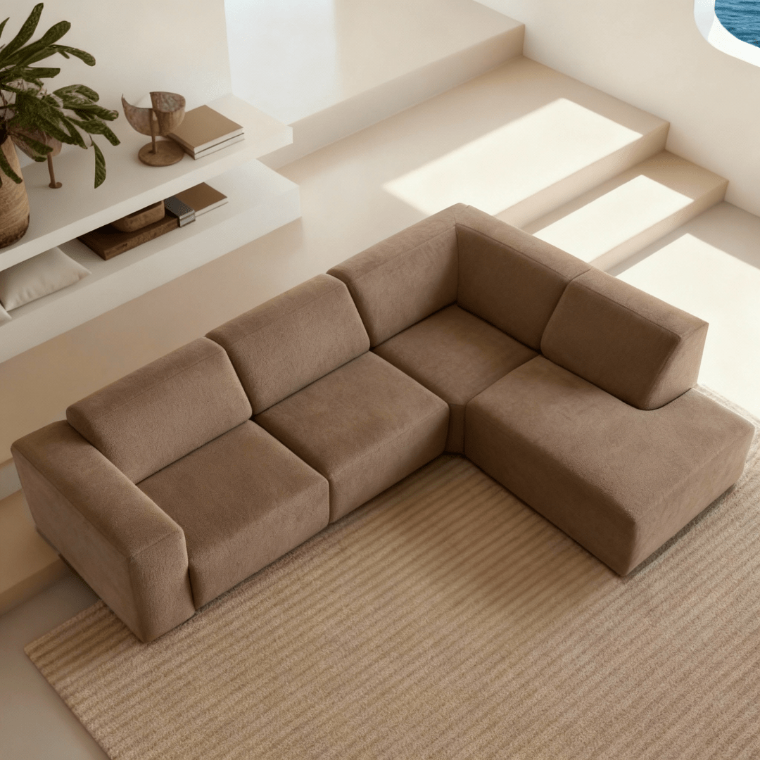 Hoekbank Isabel 4-zits Rechts Taupe