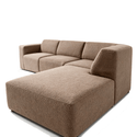 Hoekbank Isabel 4-zits Rechts Taupe
